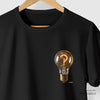 Camiseta Lamp Gold Colab Flama preta algodão peruano - ASAS