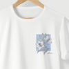 Camiseta Lírios Azuis branca algodão peruano - ASAS