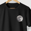 Camiseta Lua Cheia Colab Flama preta algodão peruano - ASAS