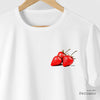 Camiseta Morangos branca algodão peruano - ASAS