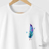 Camiseta Pena e Pássaros branca algodão peruano - ASAS