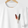 Camiseta Penas Amazônicas branca algodão peruano - ASAS