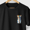 Camiseta Pincéis Aquarela preta algodão peruano - ASAS