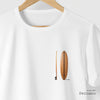Camiseta Prancha Madeira Colab Flama branca algodão peruano - ASAS