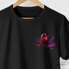 Camiseta Red Flower preta algodão peruano - ASAS