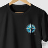 Camiseta Dos Ventos Blue preta algodão peruano - ASAS