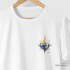 Camiseta Dos Ventos Colab Flama branca algodão peruano - ASAS