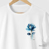 Camiseta Rose Blue branca algodão peruano - ASAS