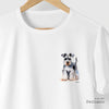 Camiseta Schnauzer branca algodão peruano - ASAS