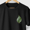 Camiseta Folha e Gotas preta algodão peruano - ASAS