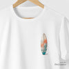 Camiseta Surfboard Flower branca algodão peruano - ASAS