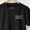 Camiseta The Dream The Result preta algodão peruano - ASAS
