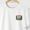 Camiseta Tv Retrô branca algodão peruano - ASAS
