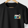 Camiseta Vintage Camera preta algodão peruano - ASAS