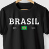 Camiseta Brasil Est. 1822 Cores algodão 100% - ASAS