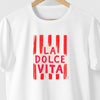 Camiseta - LA DOLCE VITA - BRANCA - Algodão Peruano