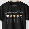 Camiseta Personalizada Jardim da Vovó Novas Flores - PRETA - Algodão Peruano