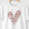 Camiseta Coração de Palavras algodão 100% - ASAS