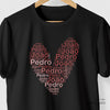 Camiseta Coração de Palavras algodão peruano - ASAS