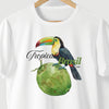 Camiseta Brasil Tucano Tropical branca algodão peruano - ASAS