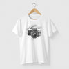 Camiseta Camera Grafite branca algodão premium - ASAS