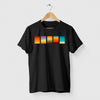 Camiseta Color Bars preta algodão premium - ASAS