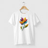 Camiseta Flor de Tintas branca algodão premium - ASAS