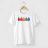 Camiseta Folhas Outono Color branca algodão premium - ASAS