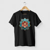 Camiseta Geometric Flower preta algodão premium - ASAS