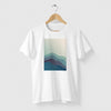Camiseta Ondas Azuis branca algodão premium - ASAS