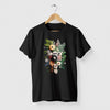 Camiseta Câmera Retrô Floral preta algodão premium - ASAS