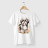 Camiseta SHIHTZU AQUARELA - BRANCA