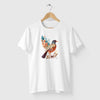 Camiseta Bird Flower branca algodão premium - ASAS