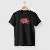 Camiseta Flor de Lotus Neon preta algodão premium - ASAS