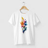 Camiseta Flor e Cores branca algodão premium - ASAS