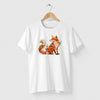 Camiseta Flower Fox branca algodão premium - ASAS