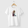 Camiseta Splash Cat branca algodão premium - ASAS