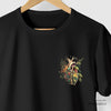 Camiseta Coração Natureza preta algodão peruano - ASAS