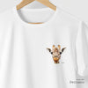 Camiseta Girafa Colab Flama branca algodão peruano - ASAS