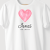 Camiseta Coração Família branca algodão premium - ASAS