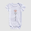 Body Infantil - Novas Flores do Jardim - Branca - Algodão 100%