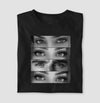 Camiseta Dia dos Namorados Olhares preta algodão 100% - ASAS