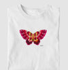 Camiseta Butterfly Pink e branca algodão premium - ASAS