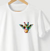 Camiseta GIRAFA COLOR - BRANCA - (100% Algodão)