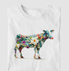 Camiseta Vaca de Flores branca algodão premium - ASAS