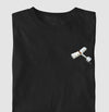 Camiseta Avião 14 Bis e Marinho preta algodão premium - ASAS