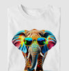 Camiseta Elefante Color branca algodão premium - ASAS