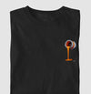 Camiseta Tinta Laranja e Marinho preta algodão premium - ASAS