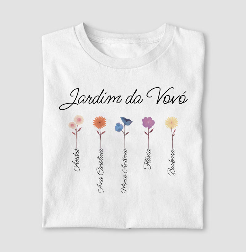 Camiseta Personalizada Jardim da Vovó - BRANCA - Algodão 100%– ASAS ...