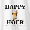 Camiseta HAPPY HOUR - BRANCA - Algodão Peruano